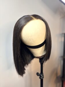 10 Inch Raw Hair Bob, Rewa Natural Black Wig, 4×4 Closure, 250g - Image 2