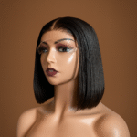 8 Inch Lola Donor Hair Bob Wig, Straight Human Hair