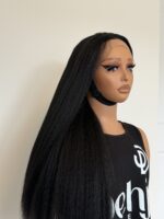 Annabelle - 26" Kinky Straight Synthetic Lace Front Wig (Natural Blowout Texture, Pre-Plucked Hairline) - Image 5