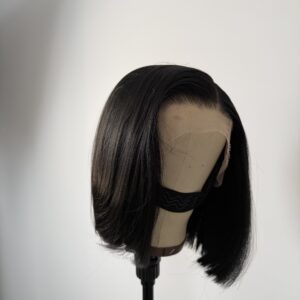 Pamela – 10” Synthetic Bob Wig | 13x6 Lace Front | Natural Black