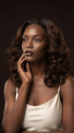 Naomi - 14 Inches Brown with Dark Roots Bouncy Curls - Image 2